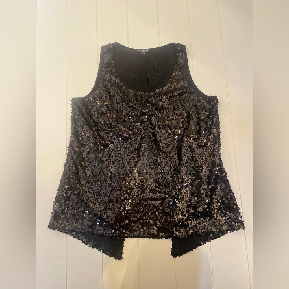 Express sequined tank top size L